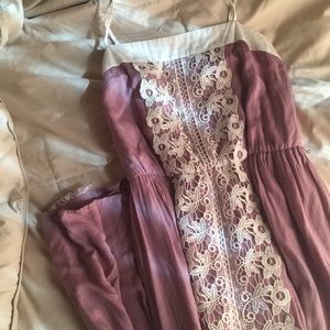 Long Purple Spaghetti Strap Sundress